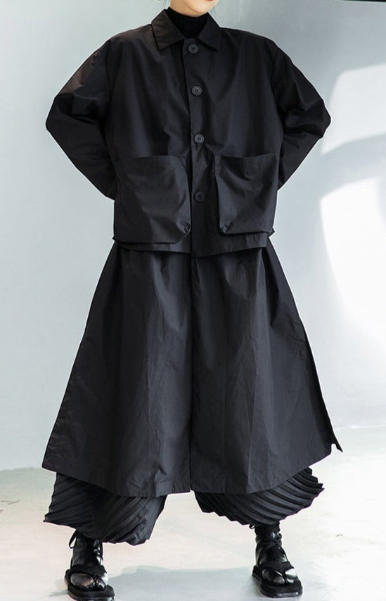 Big pocket trench coat(G1788)