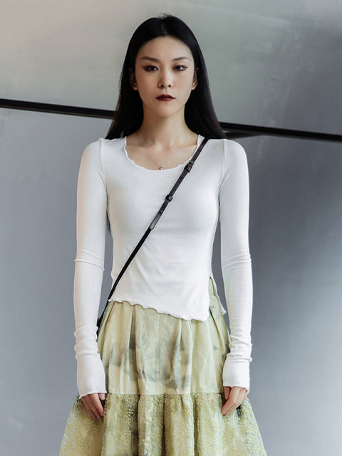 Asymmetry slit long sleeves (G1856)