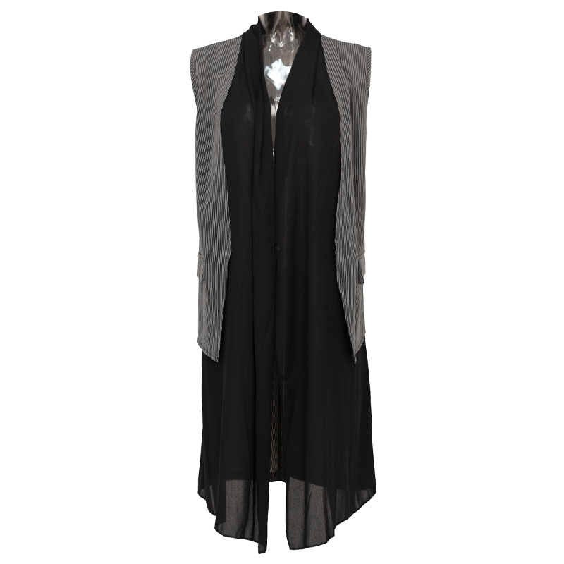 Stripe long vest (G1734)