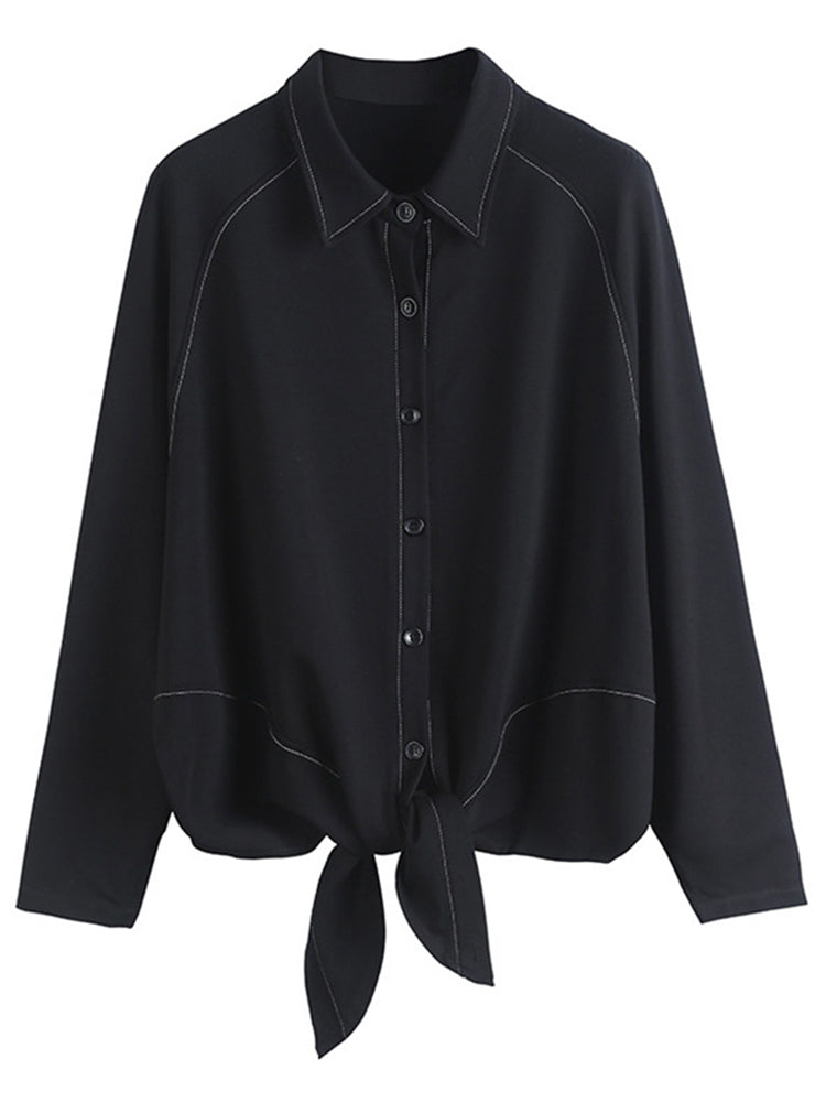 Knot long sleeve shirt(G2044)