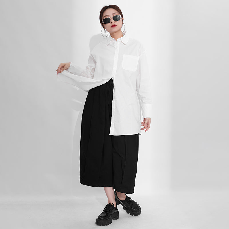 Asymmetry loose fit blouse(G1853)