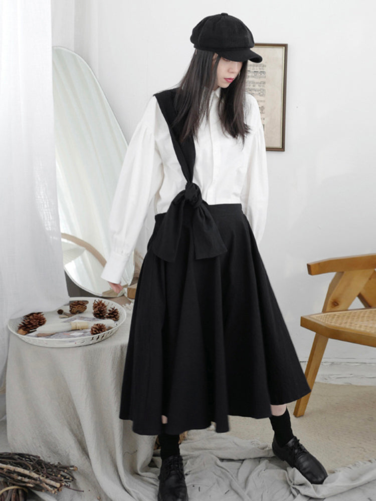 High waist pleated skirt(G2056)