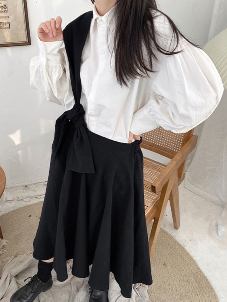 High waist pleated skirt(G2056)