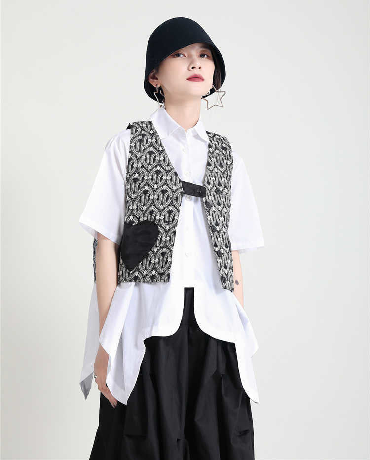 Patch casual short vest (G1735)