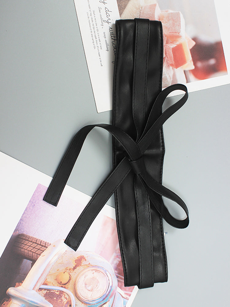 Leather Long Wide Belt(G2089)