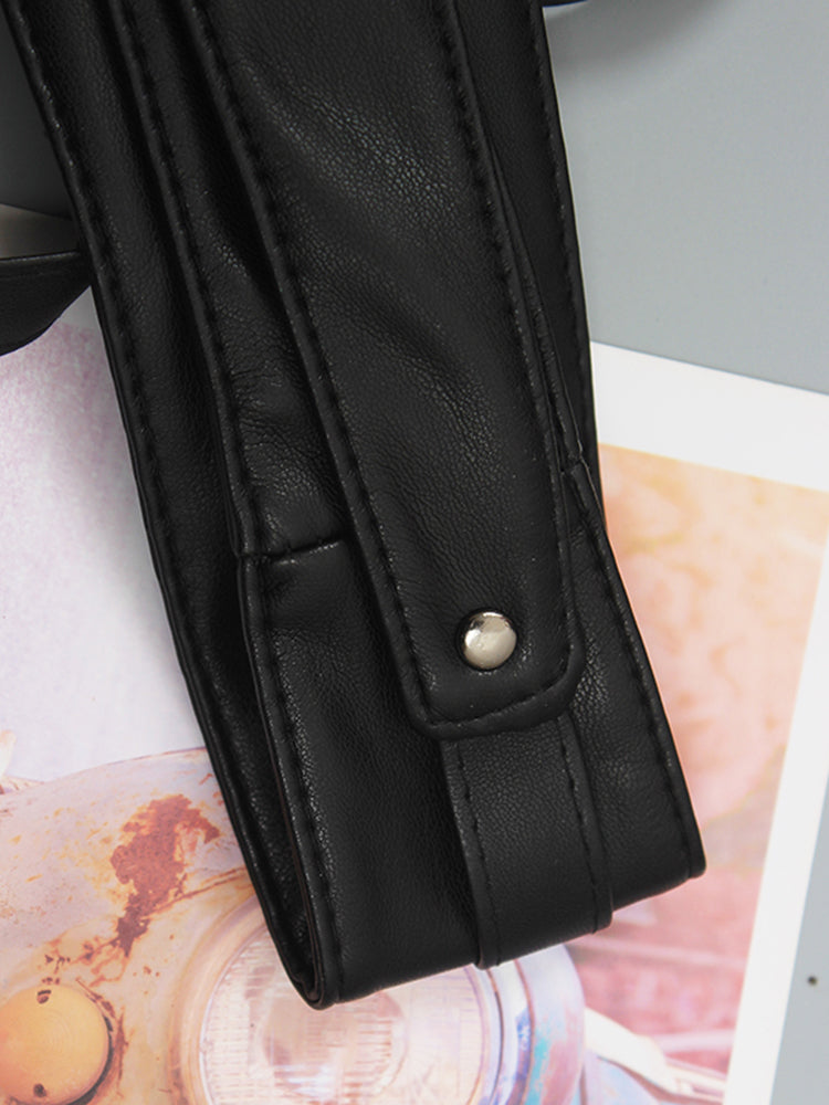 Leather Long Wide Belt(G2089)