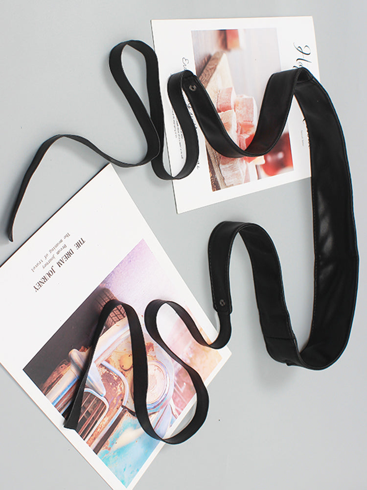 Leather Long Wide Belt(G2089)