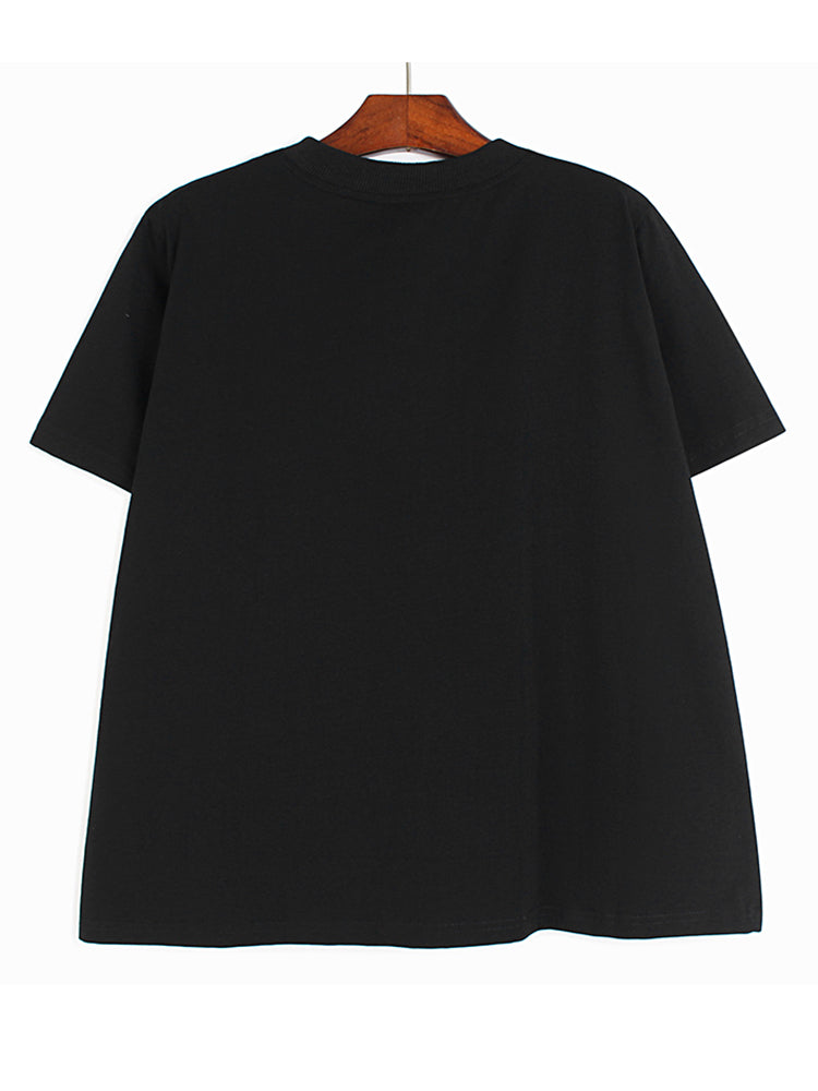 Stitched big size casual T-shirt(G2095)